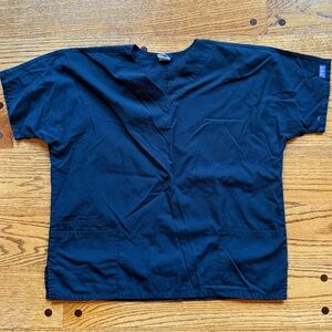 Size Large Cherokee Black V-Neck 2 pocket Scrub Top